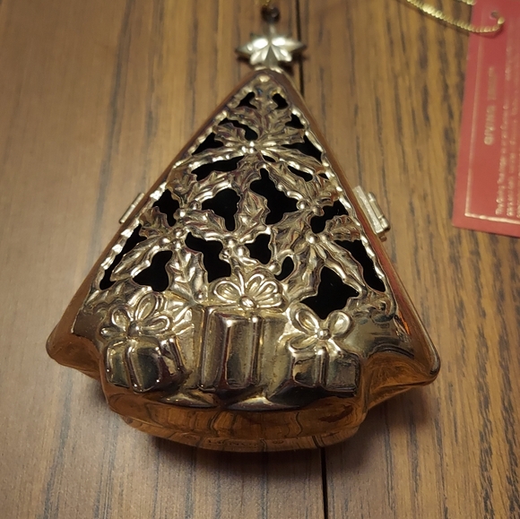 Lenox Christmas Ornament Silverplate Kirk Stieff Vintage 1990 Giving Tree W/ Tag - Picture 2 of 13